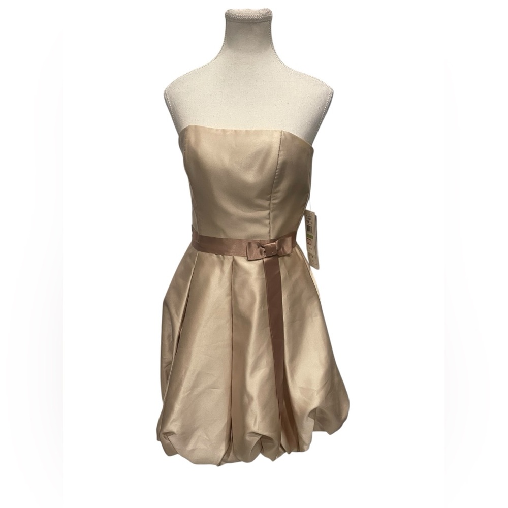 VTG Jessica McClintock Scott 4 Champagne Bubble Strapless Cocktail Party NWT